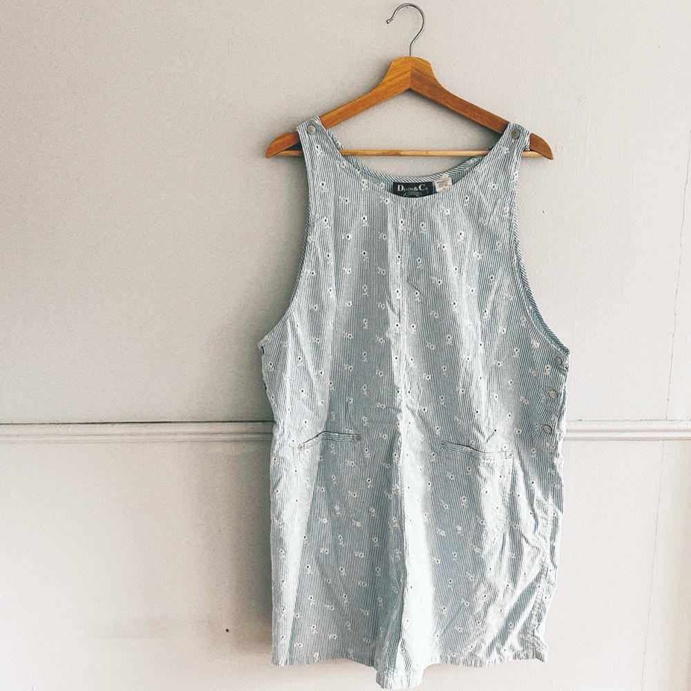 DENIM & CO > Eyelet Pinafore Dress